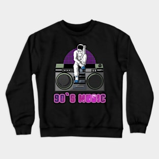 90's Music Astronaut Gettoblaster Crewneck Sweatshirt